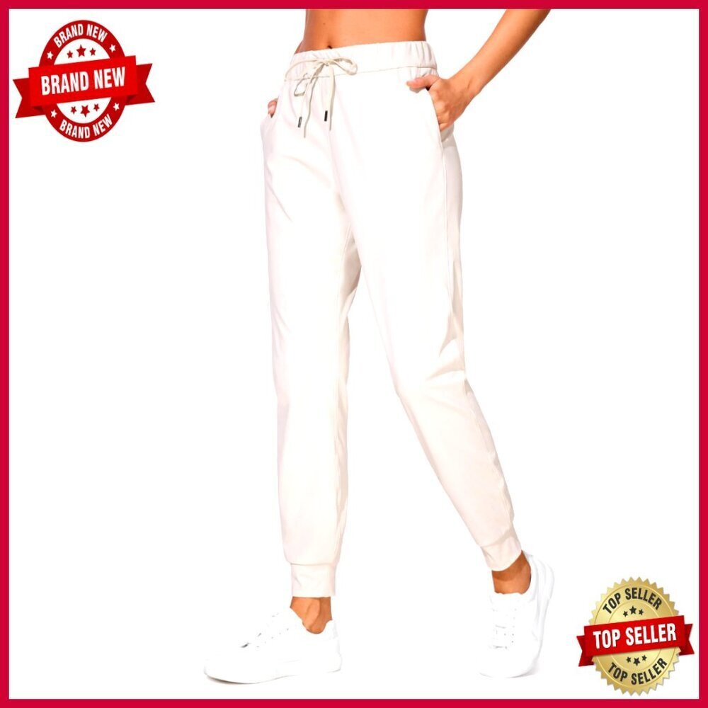 28" 4-Way Stretch Joggers with Pockets, Slim Fit Workout Pants